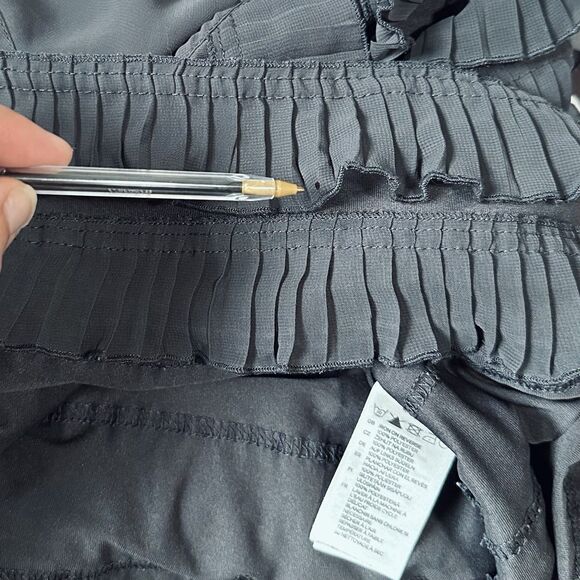 Tank Dress L Layered Y2K Tunic Mini Tiered Gatsbycore Chiffon Flapper Glam - Picture 11 of 11